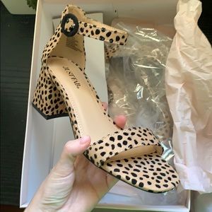 Cheetah Print Strap Heels